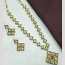 NAFJ Royal Crystals With Pota Meenakari Necklace Set 