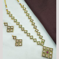 NAFJ Royal Crystals With Pota Meenakari Necklace Set 