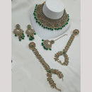 NAFJ Luxury Crystal And Pearl Paired With Hand Harness Necklace Set