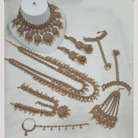 NAFJ Heritage Crystal Stones And Pearl Bridal Jewellery Set
