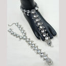NAFJ Anklet Kundan Stone And Pearl Anklet \ Payal Beauty for Your Feet