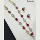 NAFJ Classic Crystal Stone And Beads Long Necklace Set