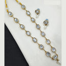 NAFJ Classic Crystal Stone And Beads Long Necklace Set