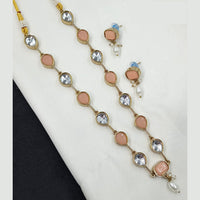 NAFJ Classic Crystal Stone And Beads Long Necklace Set