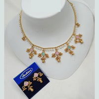 NAFJ Premium Austrian Stone And Pearl Necklace Set