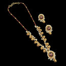 NAFJ Premium Pota Stone And Pearl Necklace Set