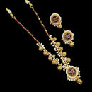 NAFJ Premium Pota Stone And Pearl Necklace Set