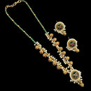 NAFJ Premium Pota Stone And Pearl Necklace Set
