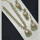 NAFJ Luxury Crystal Stone And Pearl Layered Long Necklace Set