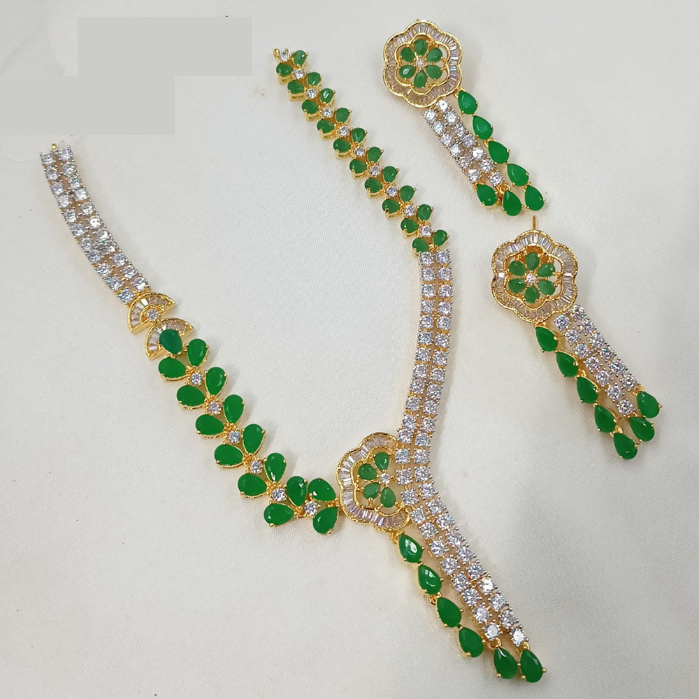 NAFJ Glamorous American Diamond Necklace Set