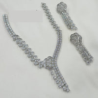 NAFJ Glamorous American Diamond Necklace Set