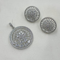 NAFJ Exclusive American Diamond Pendant Jewellery Set
