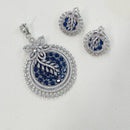 NAFJ Exclusive American Diamond Pendant Jewellery Set