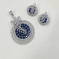 NAFJ Exclusive American Diamond Pendant Jewellery Set
