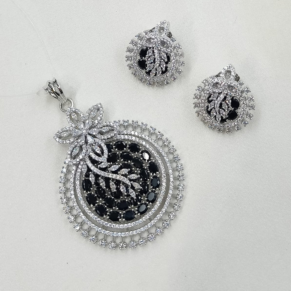 NAFJ Exclusive American Diamond Pendant Jewellery Set