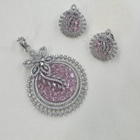 NAFJ Exclusive American Diamond Pendant Jewellery Set