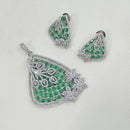 NAFJ Exclusive American Diamond Pendant Jewellery Set