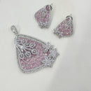 NAFJ Exclusive American Diamond Pendant Jewellery Set