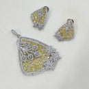 NAFJ Exclusive American Diamond Pendant Jewellery Set