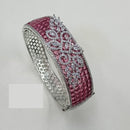 NAFJ Designer Rhodium Plated American Diamond Kada