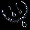 NAFJ Radiant Glow American Diamond Necklace Set with Elegant Detailing for Women