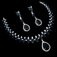 NAFJ Radiant Glow American Diamond Necklace Set with Elegant Detailing for Women