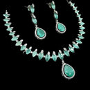 NAFJ Radiant Glow American Diamond Necklace Set with Elegant Detailing for Women