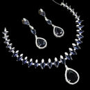 NAFJ Radiant Glow American Diamond Necklace Set with Elegant Detailing for Women