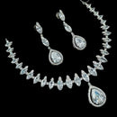 NAFJ Radiant Glow American Diamond Necklace Set with Elegant Detailing for Women