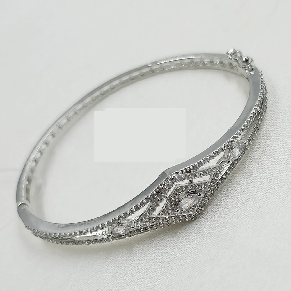 NAFJ Glimmering Bloom Rodium American Diamond Bracelets For All Occassions