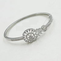 NAFJ Glimmering Bloom Rodium American Diamond Bracelets For All Occassions