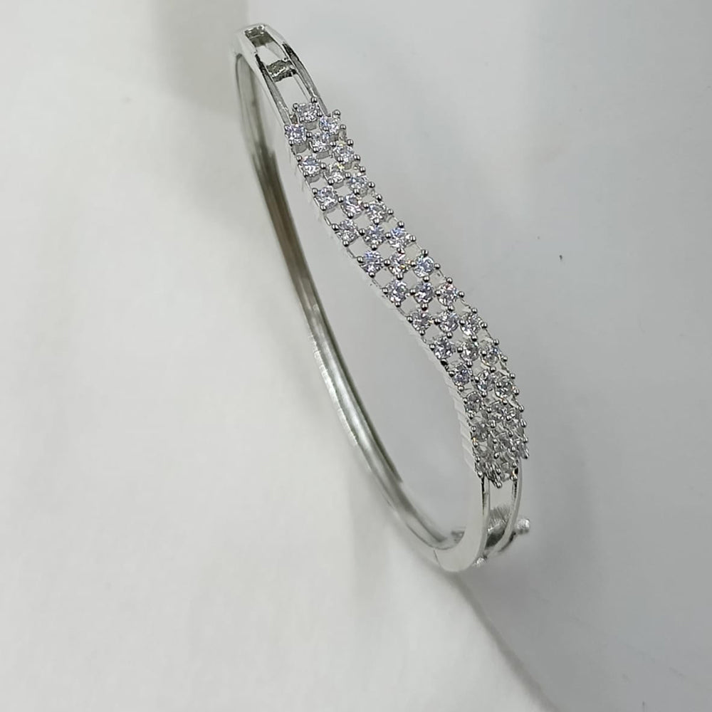 NAFJ Glimmering Bloom Rodium American Diamond Bracelets For All Occassions