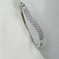 NAFJ Glimmering Bloom Rodium American Diamond Bracelets For All Occassions