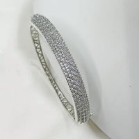 NAFJ Glimmering Bloom Rodium American Diamond Bracelets For All Occassions