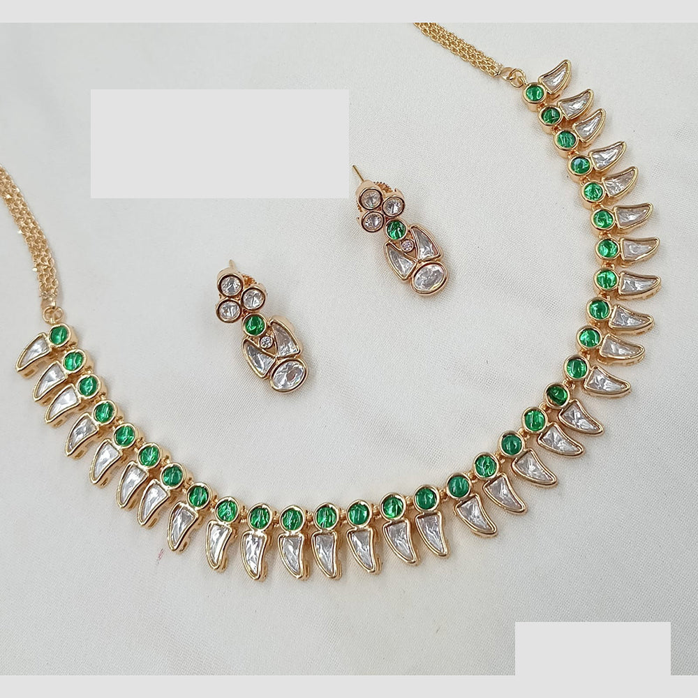 NAFJ Handcrafted Polki Kundan Necklace Set for Festive And Wedding Wear