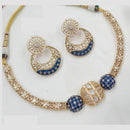 NAFJ Handcrafted Polki Kundan And Pearl Choker Necklace Set for Festive And Wedding Wear