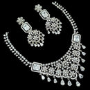 NAFJ Royal Touch American Diamond Necklace with Matching Earrings