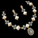 NAFJ Majestic American Diamond Style Necklace Set for Engagement & Special Occasions