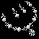 NAFJ Majestic American Diamond Style Necklace Set for Engagement & Special Occasions