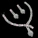 NAFJ Majestic American Diamond Style Necklace Set for Engagement & Special Occasions