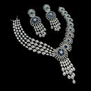NAFJ Majestic American Diamond Style Necklace Set for Engagement & Special Occasions