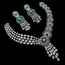 NAFJ Majestic American Diamond Style Necklace Set for Engagement & Special Occasions