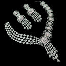 NAFJ Majestic American Diamond Style Necklace Set for Engagement & Special Occasions