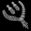 NAFJ Majestic American Diamond Style Necklace Set for Engagement & Special Occasions