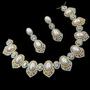 NAFJ Majestic American Diamond Style Necklace Set for Engagement & Special Occasions