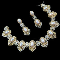 NAFJ Majestic American Diamond Style Necklace Set for Engagement & Special Occasions
