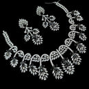 NAFJ Royal Touch American Diamond Necklace with Matching Earrings
