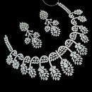 NAFJ Royal Touch American Diamond Necklace with Matching Earrings