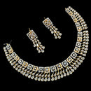 NAFJ Royal Touch American Diamond Necklace with Matching Earrings