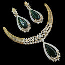 NAFJ Royal Touch American Diamond Necklace with Matching Earrings